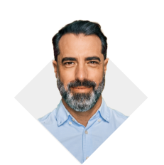 Derek, a 43-year-old candidate for Dupixent® (dupilumab) for treatment of uncontrolled nasal polyps (CRSwNP)