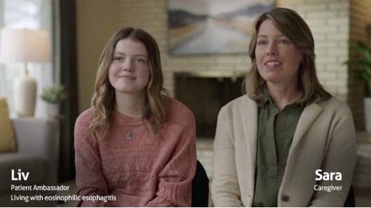Learn about Liv's eosinophilic esophagitis (EoE) treatment journey with Dupixent® (dupilumab)